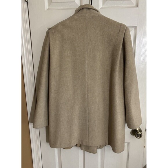 Vtg Herman Kay Women’s Wool Beige Button Up Coat Front Pockets Sz XL See Details - Picture 6 of 15